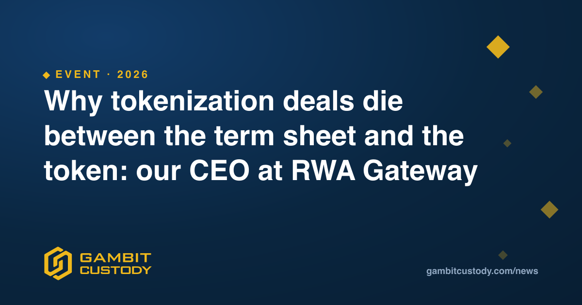 Why tokenization deals die between the term sheet and the token: our CEO at RWA Gateway